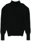 D Exterior Turtleneck Sweater In Black
