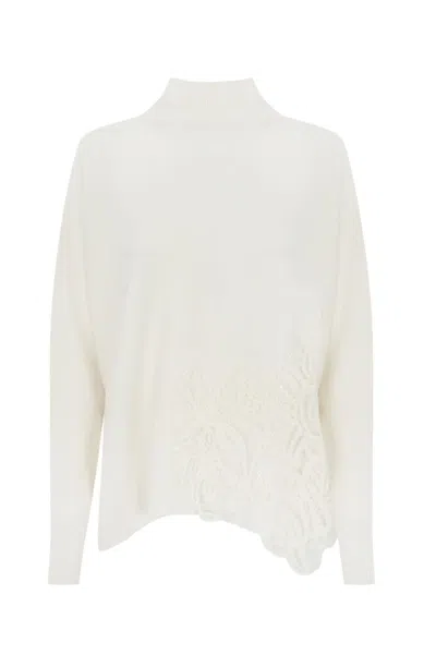 D Exterior Turtleneck With Floral Embroidery In Multi