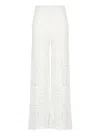 D Exterior White Cotton Pants In White