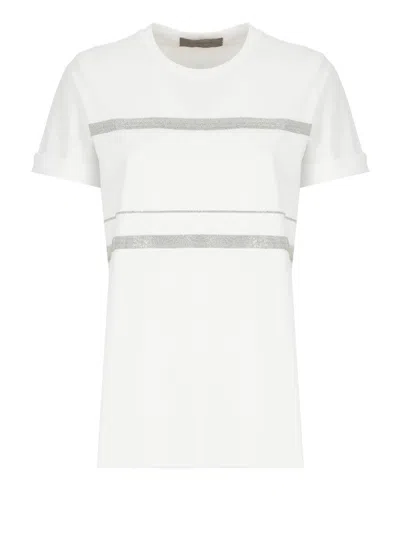 D Exterior White Cotton T-shirt