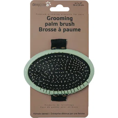 Dexypaws Pet Grooming Palm Brush, Sage Green, Dog & Cat Grooming Tool