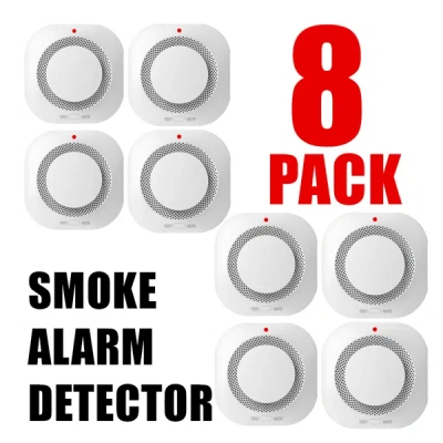 Deyok (8 Pack)smoke Alarm Fire Protection Home Security System Smoke Alarm (logistics Only For Usps. Tk/tm In White