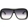 Dezi Afters Shield Sunglasses In Black/black Faded