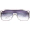Dezi Blockdt 127mm Oversize Shield Sunglasses In Gray