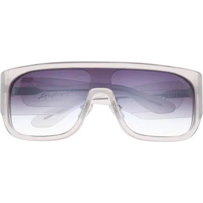 Dezi Blockdt 127mm Oversize Shield Sunglasses In Gray