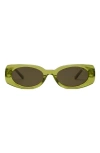 Dezi Booked 52mm Rectangular Sunglasses In Kiwi / Palm