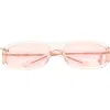Dezi Chula 60mm Wrap Sunglasses In Pink