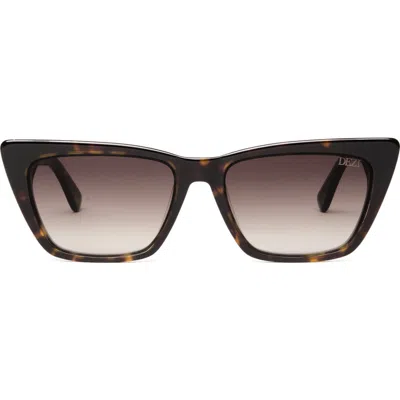Dezi Gato 55mm Cat Eye Sunglasses In Brown