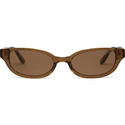 Dezi Gia Rectangular Gradient Sunglasses In Brown