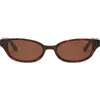 Dezi Gia Rectangular Gradient Sunglasses In Brown