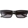 Dezi Izzy 56mm Polarized Rectangular Sunglasses
