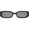 Dezi Lil Drippy 49mm Rectangular Sunglasses In Lil Drippy Black/dark Smoke