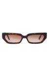 Dezi Lil Switch 55mm Rectangular Sunglasses In Fiery Tortoise / Sienna Faded