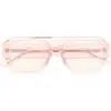 Dezi Miami 56mm Flat Top Sunglasses In Crystal Pink