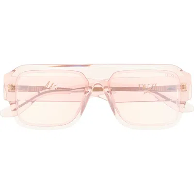 Dezi Miami 56mm Flat Top Sunglasses In Crystal Pink