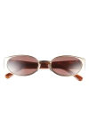 Dezi Naomi Rectangular Sunglasses In Tortoise/cognac