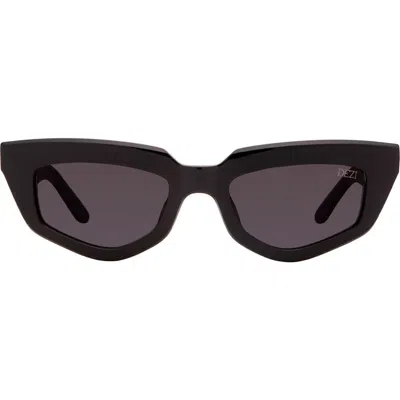 Dezi On Read 49mm Cat Eye Sunglasses In Black