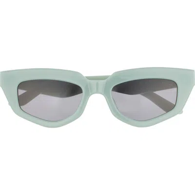 Dezi On Read 49mm Cat Eye Sunglasses In Jade / Dark Smoke