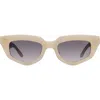 Dezi On Read 49mm Cat Eye Sunglasses In Brown