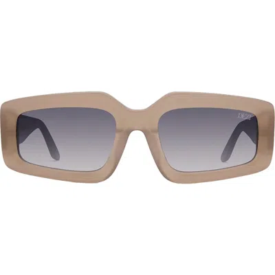 Dezi Read The Room Gradient Square Sunglasses In Naked Pearls / Smoke Faded