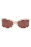 Dezi Slim Thique Wrap Sunglasses In Neutral
