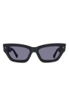 DEZI STACKED 55MM CAT EYE SUNGLASSES