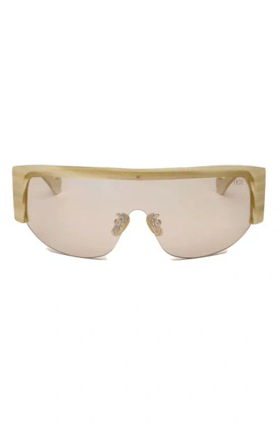Dezi Thique 125mm Oversize Rimless Shield Sunglasses In Neutral
