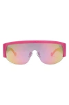 Dezi Thique 125mm Oversize Shield Sunglasses In Pink