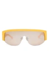 Dezi Thique 125mm Oversize Shield Sunglasses In Yellow