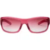 Dezi Tints Out 61mm Gradient Wrap Sunglasses In Pink
