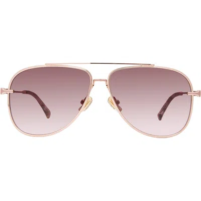 Dezi Top Shelf 59mm Gradient Aviator Sunglasses In Rose Gold / Rose Gradient