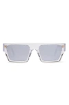 Dezi X Monet Slick 55mm Square Sunglasses