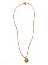 Dezso 18k Rose Gold Fossilized Aquamarine Necklace In Pink