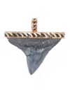 Dezso 18k Rose Gold Shark-tooth Pendant In Gold