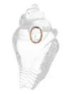 Dezso 18k Rose Gold Sillimanite Shell Pendant In Gold