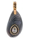Dezso 18kt Rose Gold Mussel Shell Agate Pendant Necklace In Multi