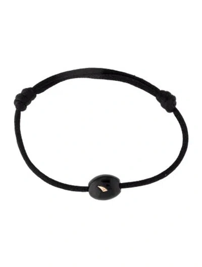 Pre-owned Dezso By Sara Beltran 18k Garnet & Onyx Anklet In Black