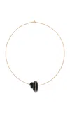 Dezso By Sara Beltran 18k Gold; Onyx And Diamond Necklace In Black