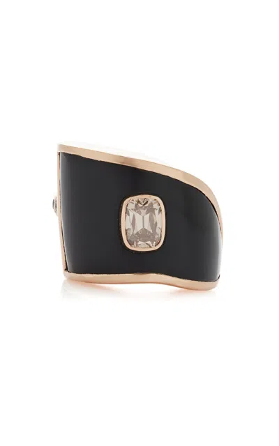 Dezso By Sara Beltran 18k Rose Gold Classic Shark Fin Diamond Ring