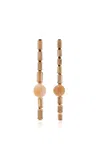 Dezso By Sara Beltran 18k Rose Gold Imperial Topaz And Cassis Pearl Earrings