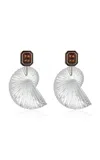 Dezso By Sara Beltran 18k Yellow Gold Crystal Citrine Earrings In Orange