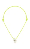 Dezso By Sara Beltran 18k Yellow Gold Shell Necklace In White