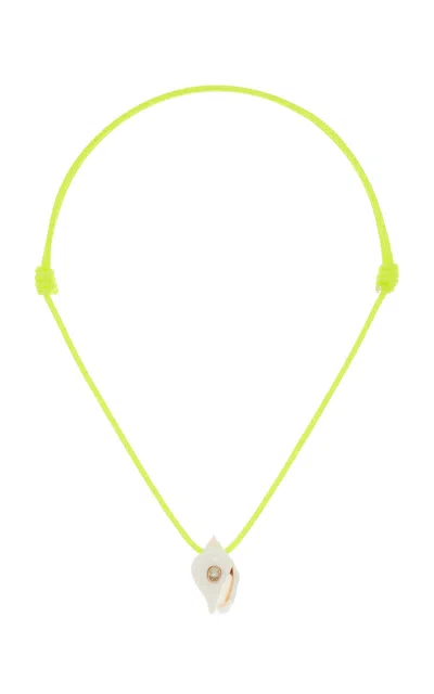 Dezso By Sara Beltran 18k Yellow Gold Shell Necklace In White