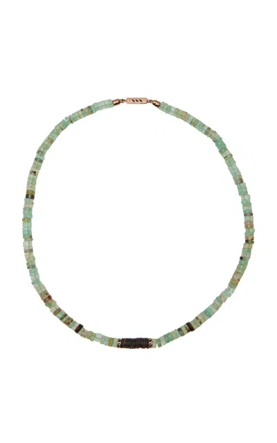Dezso By Sara Beltran Aquaprase Puka Necklace In Blue