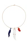 Dezso By Sara Beltran Ocean King 18k Yellow Gold Charm Necklace In Multi