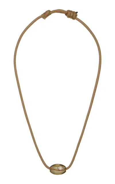 Dezso By Sara Beltran Quartz; Cowry And Sillimanite Necklace In Yellow
