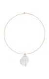 Dezso By Sara Beltran Quartz; Shell; And Diamond 18k Gold Necklace In Gold