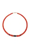 Dezso By Sara Beltran Red Coral Puka Shell Necklace