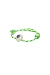 Dezso By Sara Beltr?n Bead Surf Cord Bracelet In Pearl  Kyanite  & Green Paracord