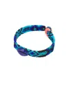 Dezso By Sara Beltr?n Cowry Mexican Bracelet In Lapis Lazuli & Ocean Wave